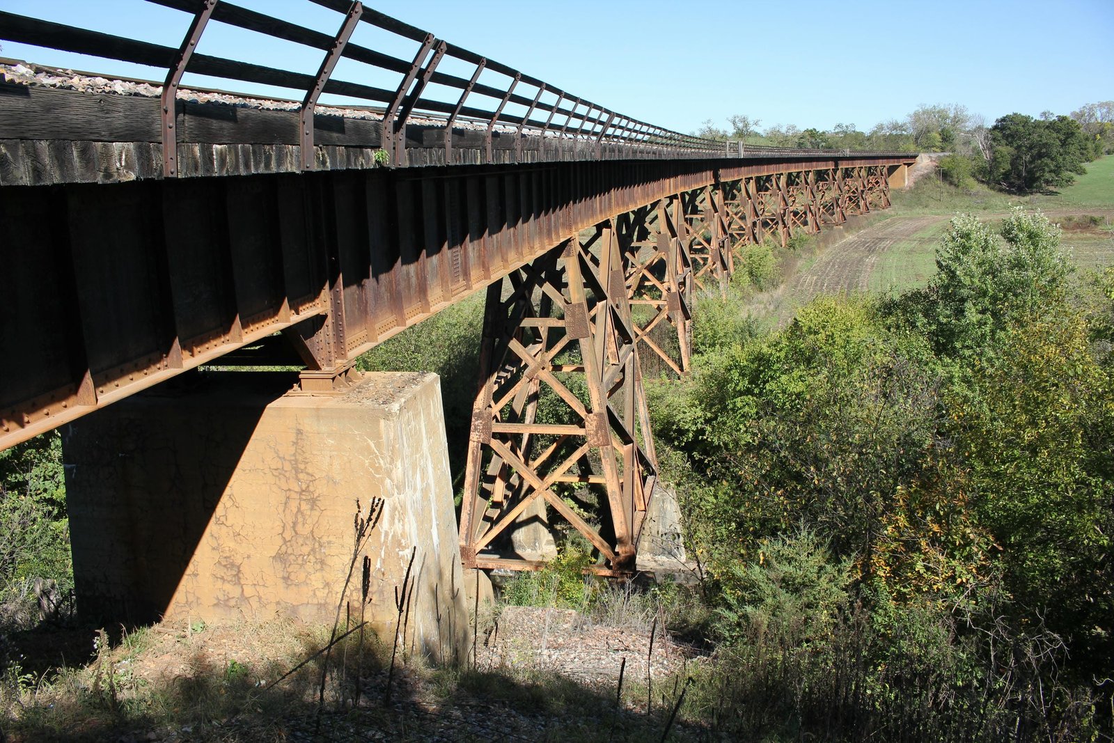 Looking east